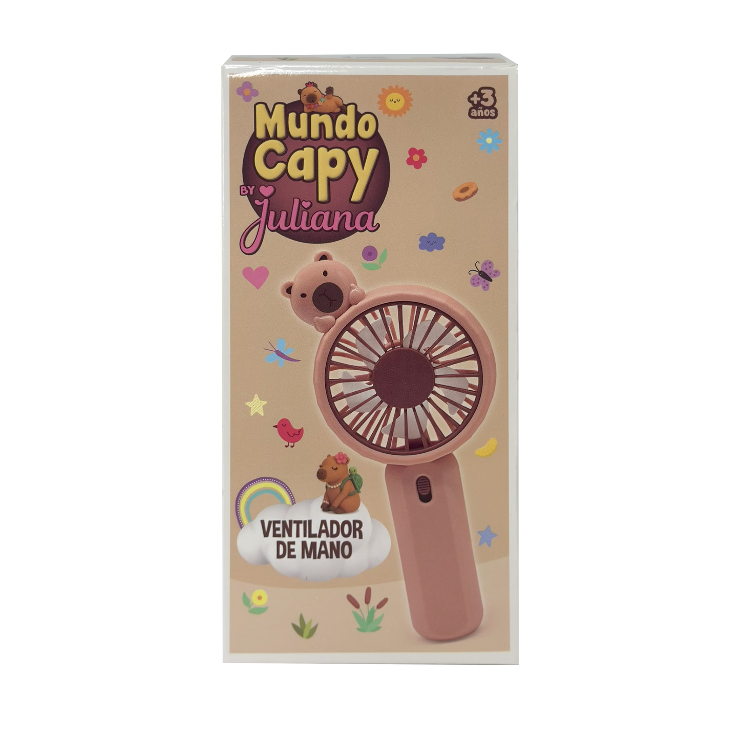 Ventilador de Mano Mundo Capy By Juliana
