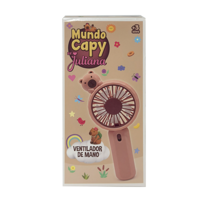 Ventilador de Mano Mundo Capy By Juliana