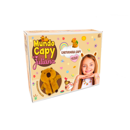 Cartuchera Capy y Accesorios Mundo capy By Juliana