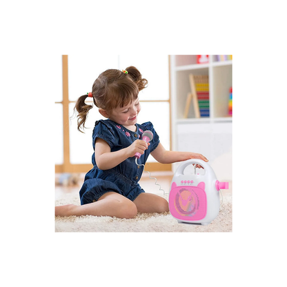 Parlante Con Microfono Rosa