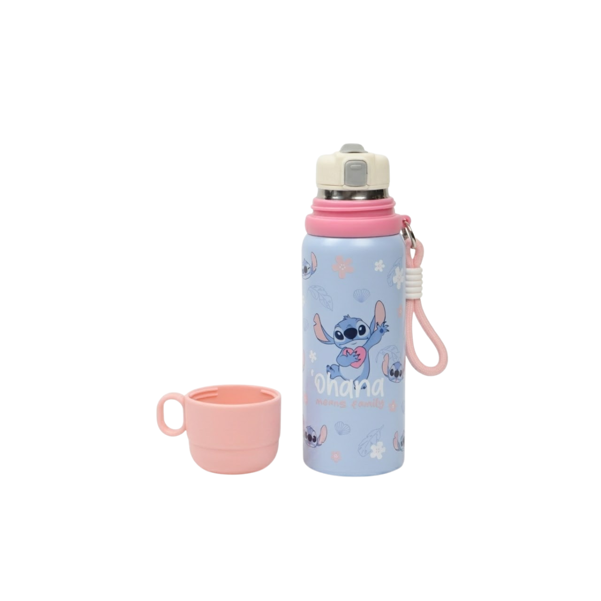 Termo de Acero Inoxidable Disney Stitch Ohana 300ml