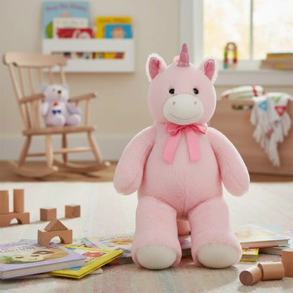 Peluche Unicornio Gigante con Moño 100 cm