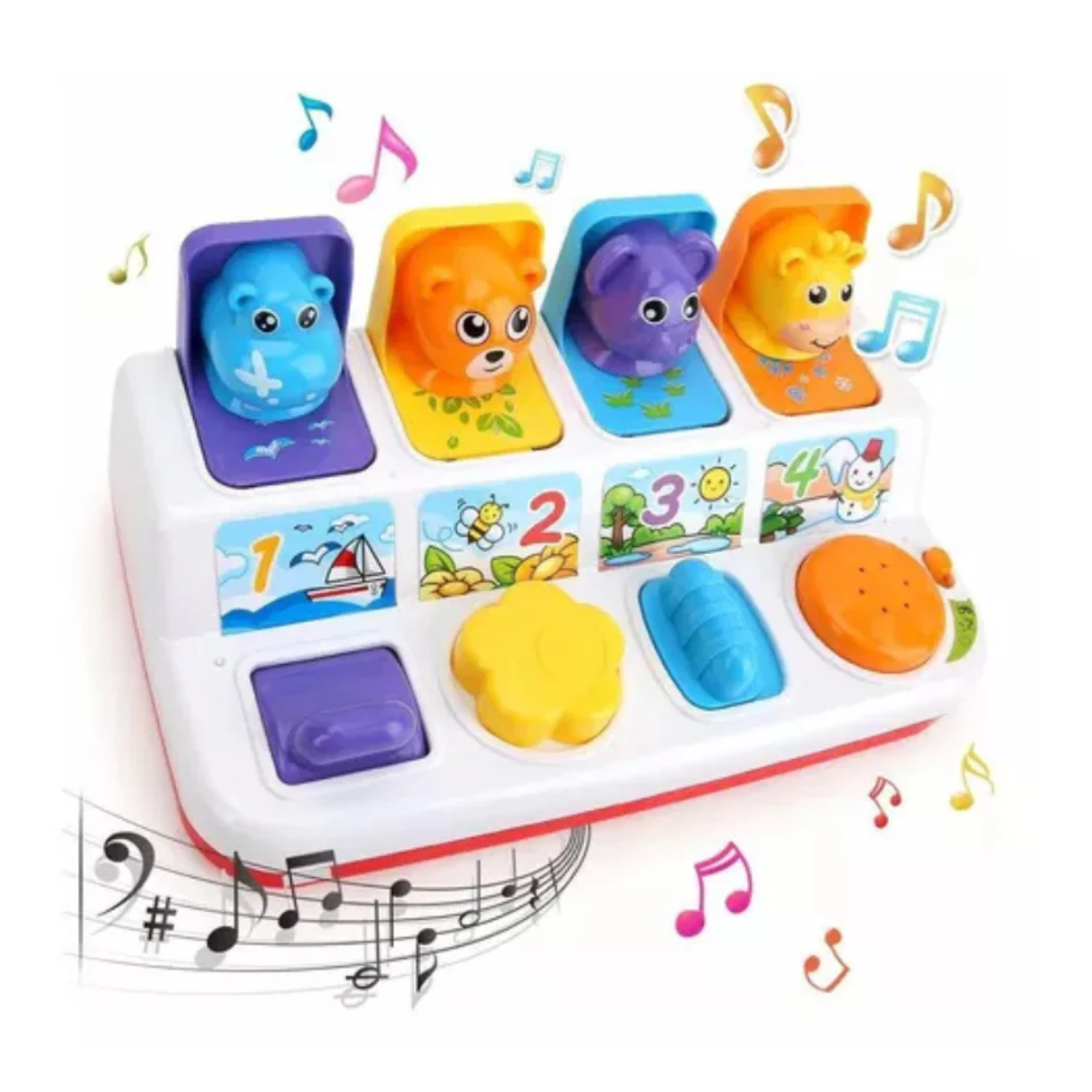 Juego Para Bebes Pop Up De Animales Con Sonidos