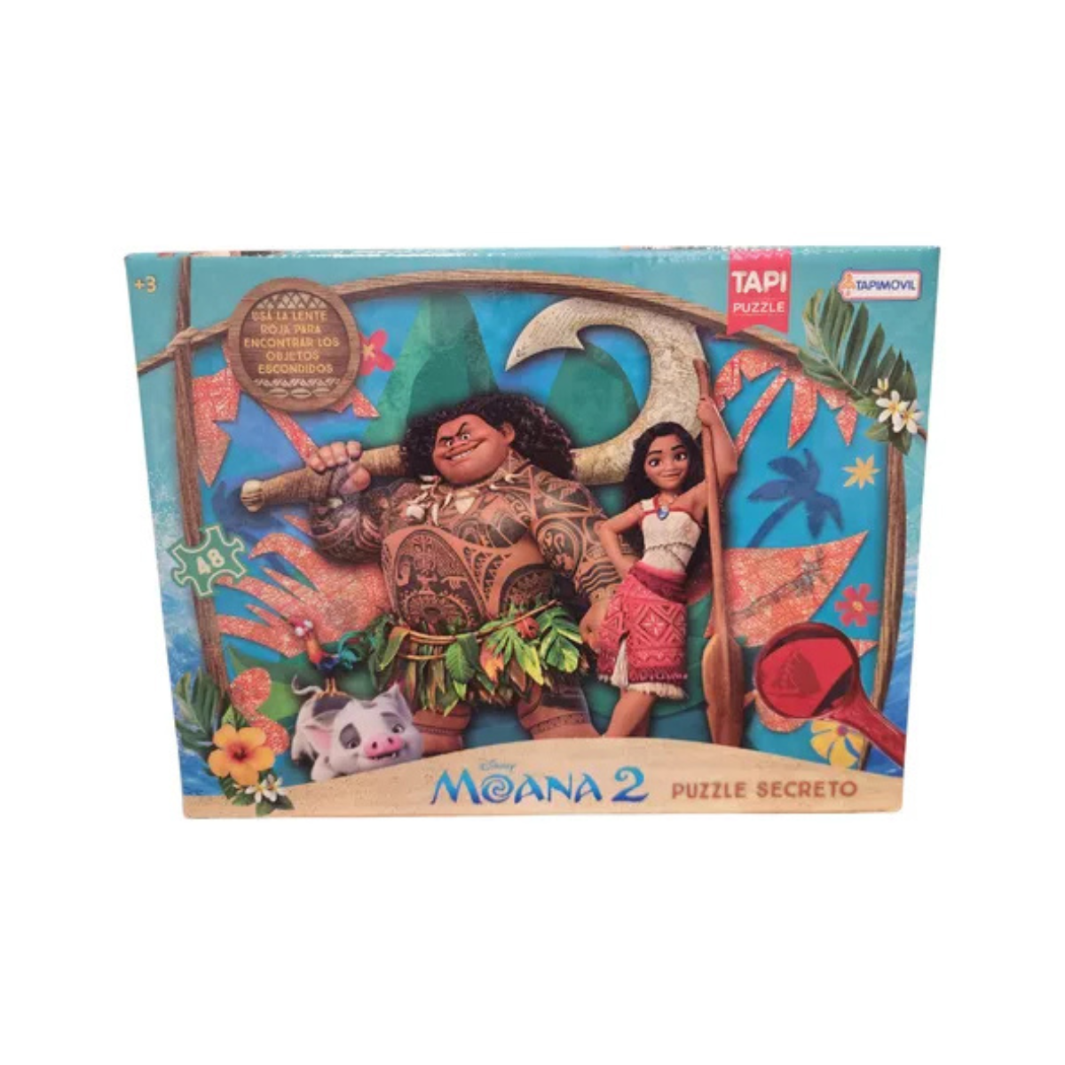 Puzzle Secreto Con Lupa 48 Piezas Disney Moana 2