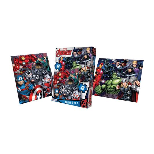 Rompecabezas 2 Puzzles 48 Piezas Avengers