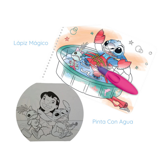 Agua Wow Disney Stitch Colorear Con Agua Tapimovil