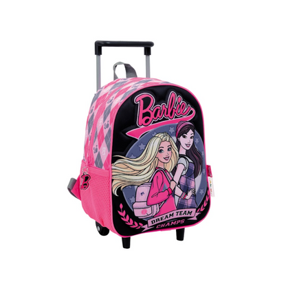 Mochila Con Carrito Barbie 12 Pulgadas College Modelo Surtido