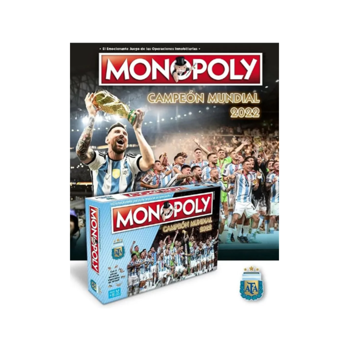 Juego De Mesa Monopoly AFA Campeones Del Mundo