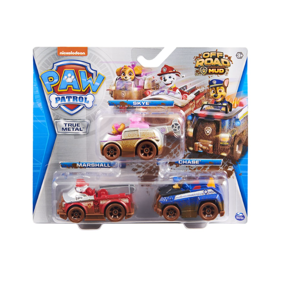 Paw Patrol Set De 3 Vehículos Rueda Libre True Metal