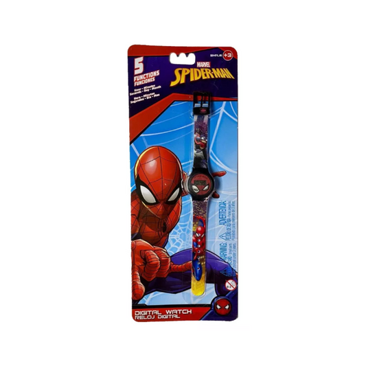 Reloj Pulsera Digital 5 Funciones Spiderman