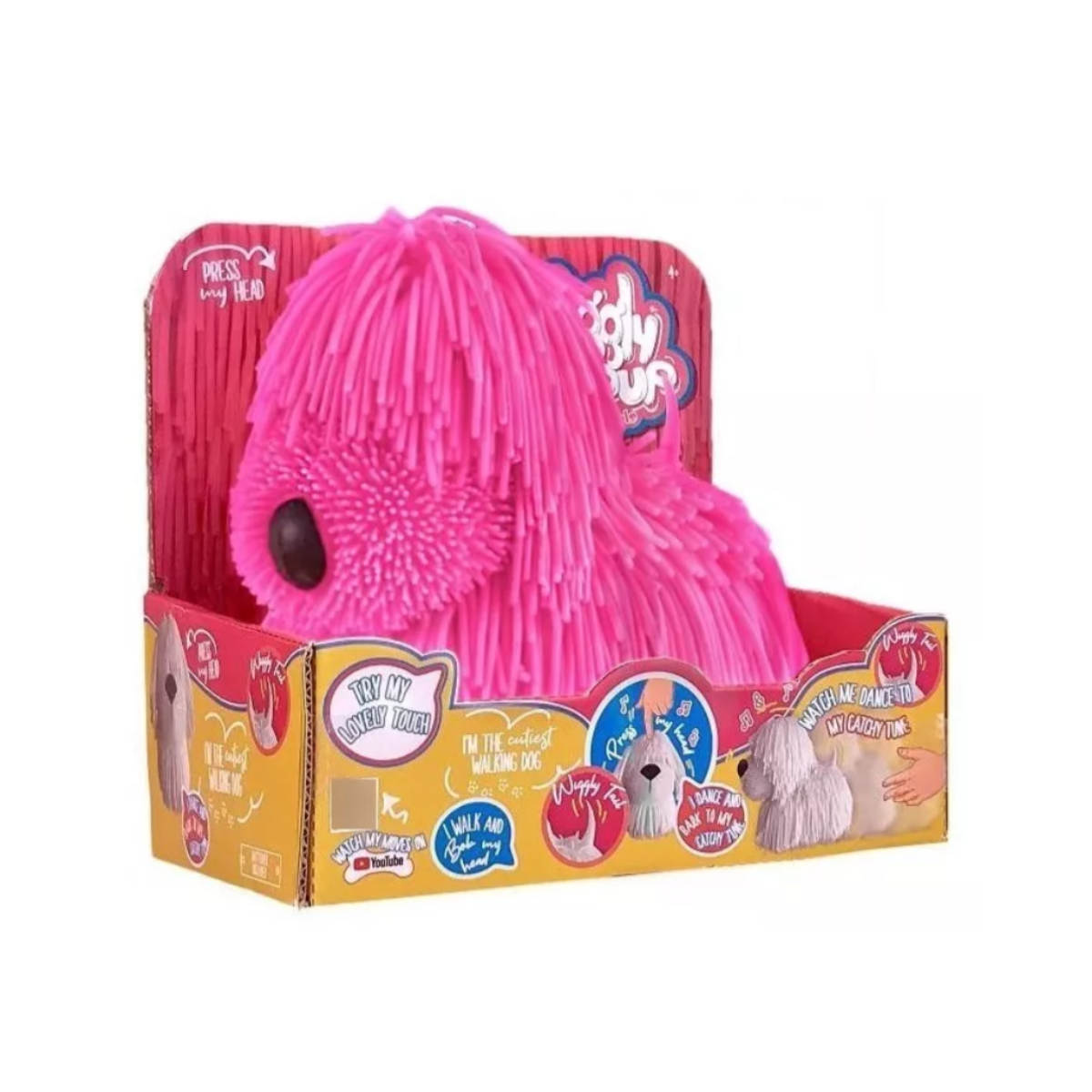 Peluche Peludito Perro Color Rosa