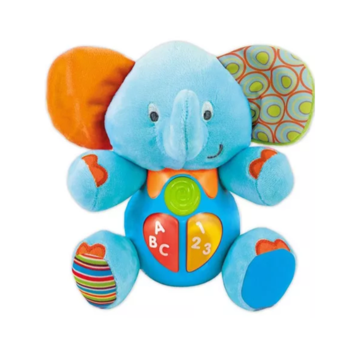 Peluche Didáctico Amigo Inteligente Elefante Celeste WinFun