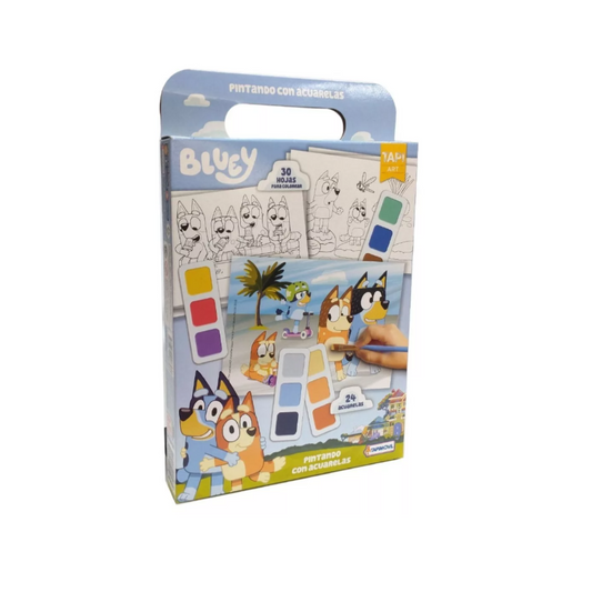 Pintando Con Acuarelas Bluey