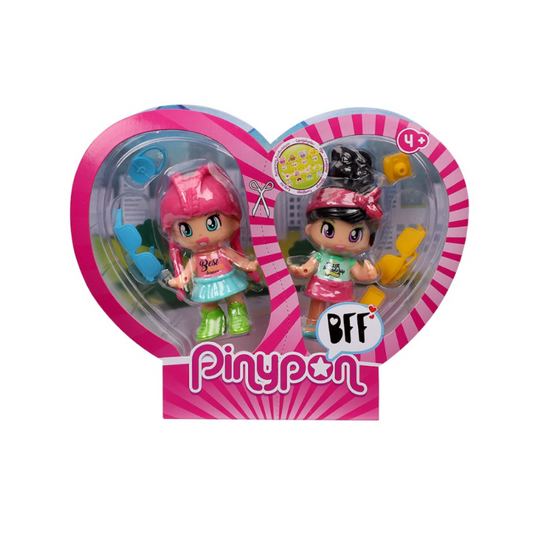 Pinypon Set 2 Figuras Mejores Amigas Con Accesorios