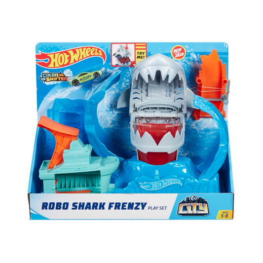 Pista Hot Wheels City Robot Tiburon