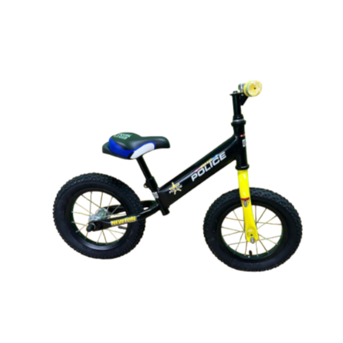 Bicicleta Infantil Balance Rodado 12 Negro- Amarillo Newton