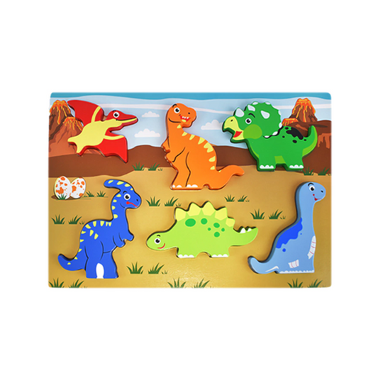 Juego De Encastre Rompecabezas Dinosaurios