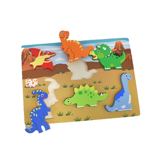 Juego De Encastre Rompecabezas Dinosaurios