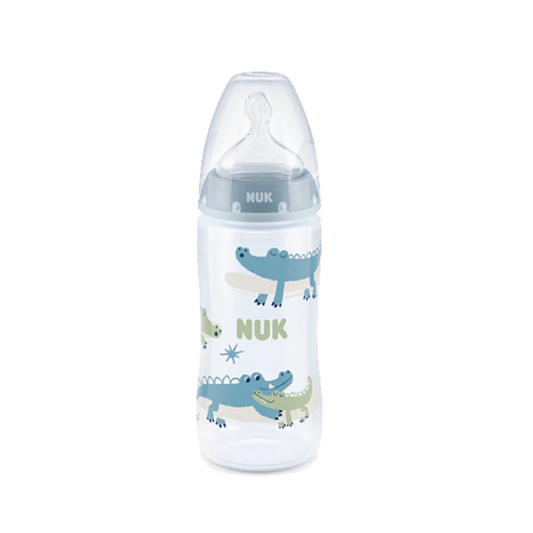 Mamadera Nuk 300ML Control Temperatura Cocodrilo