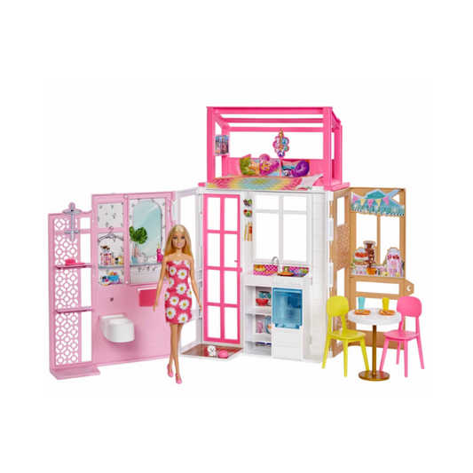 Playset  Casa Barbie Con Muñeca Y Accesorios