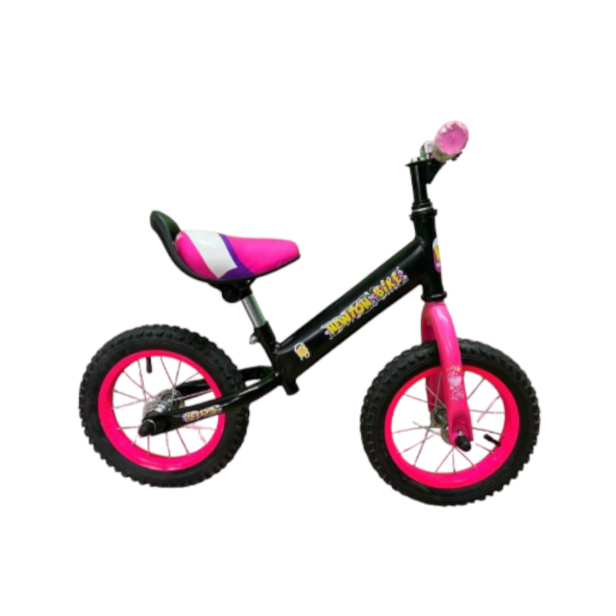 Bicicleta Infantil Balance Rodado 12 Negro-Rosa Newton