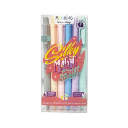 Lapiceras Roller Tinta Gel Retráctil Pastel 6 Unidades