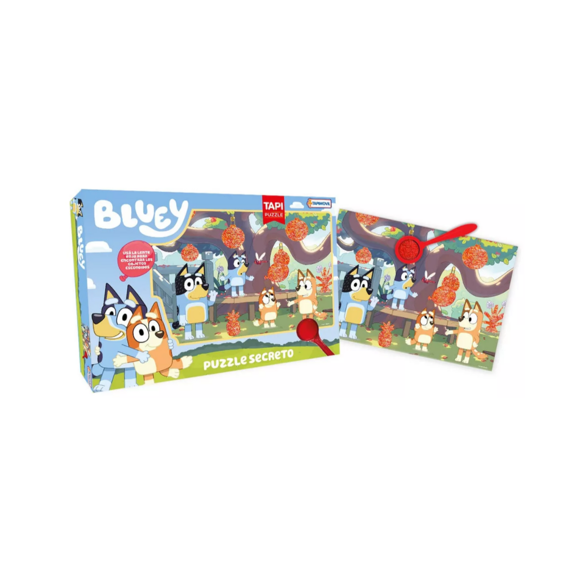 Rompecabezas Bluey Secreto Con Lupa  48 Piezas