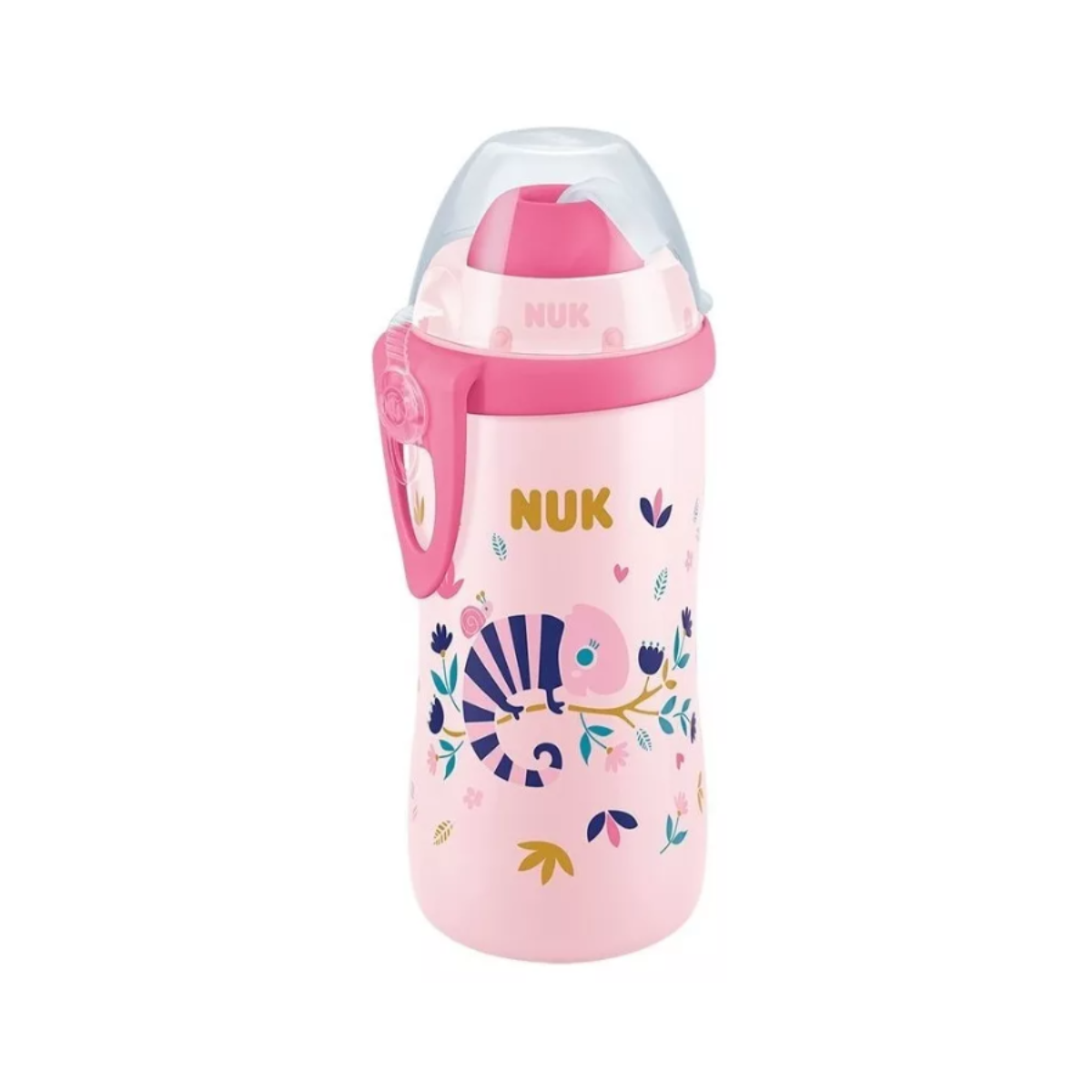 Vaso Flexi Cup 300 Ml Camaleón Rosa Nuk