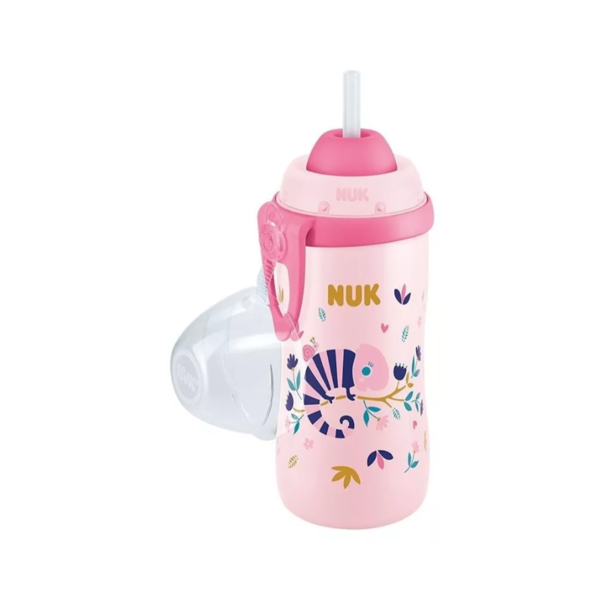 Vaso Flexi Cup 300 Ml Camaleón Rosa Nuk