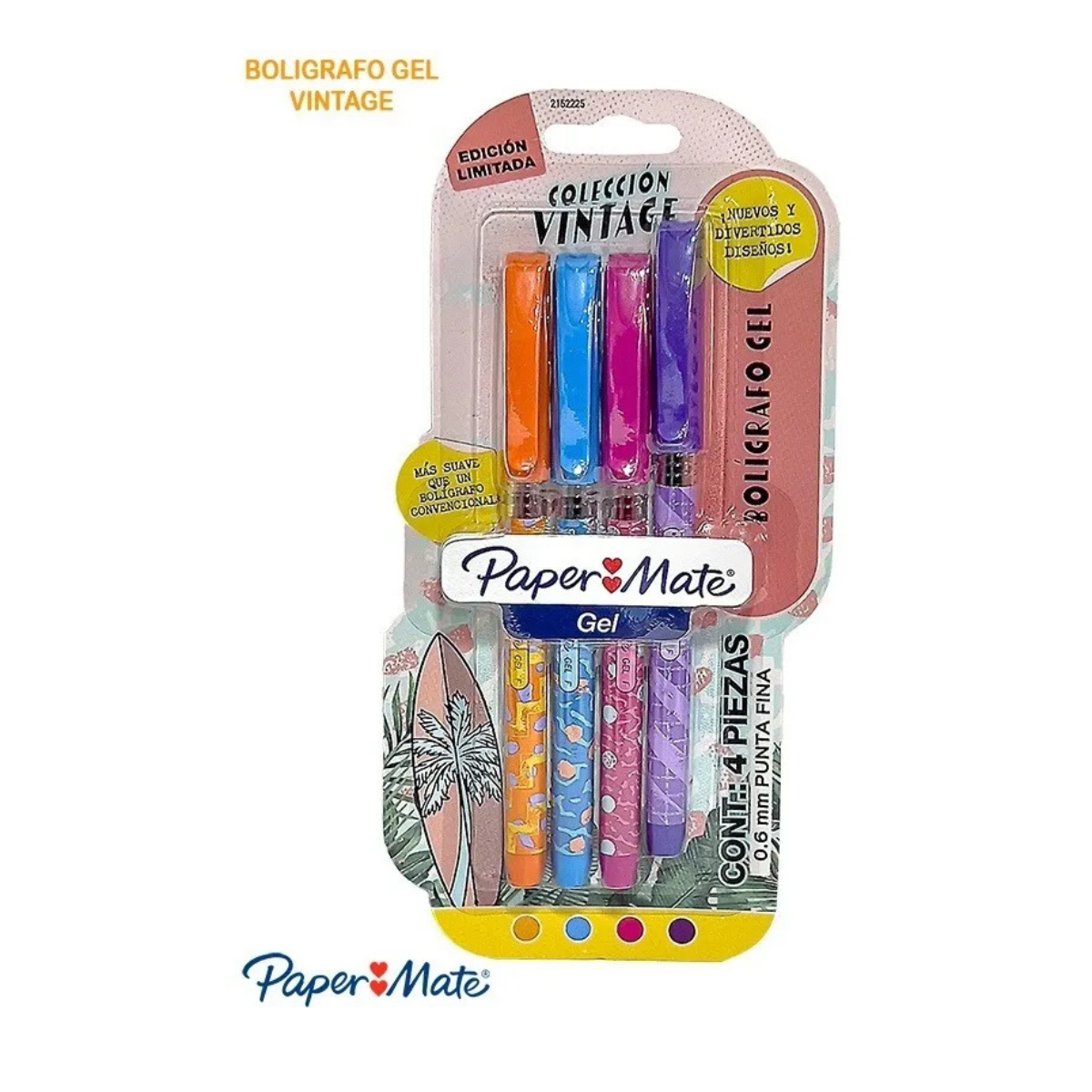 Paper Mate Colección Vintage Bolígrafos Gel 4 Piezas