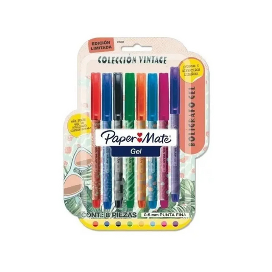 Paper Mate Colección Vintage Bolígrafos en gel 8 piezas
