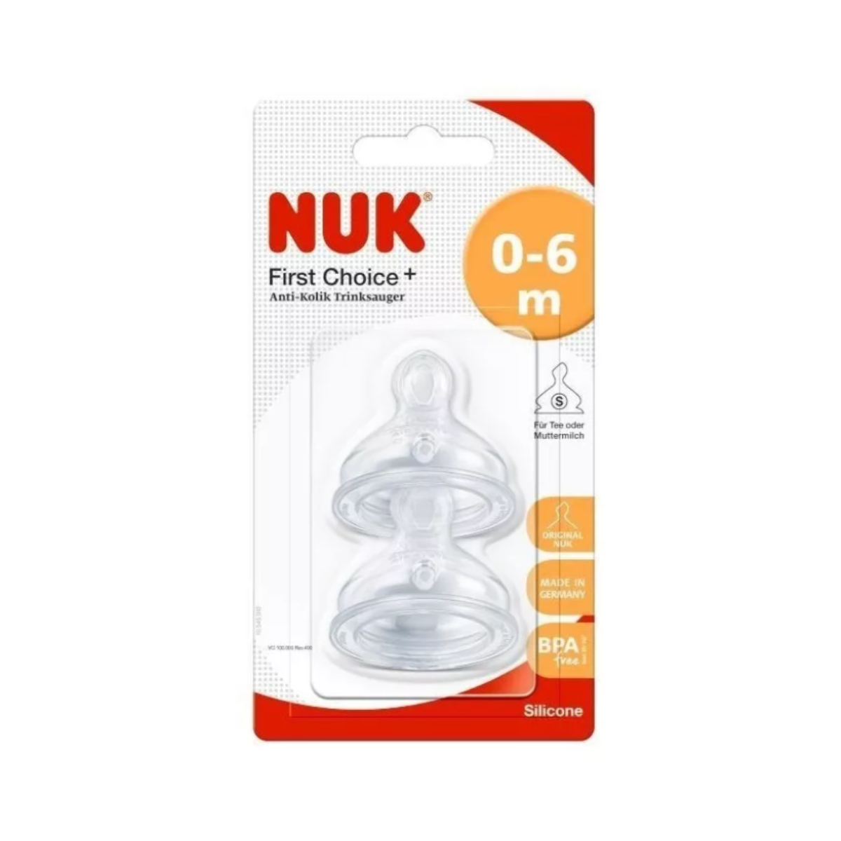 Tetinas First Choice + Flujo S 0+6 Meses 2 Unidades Nuk