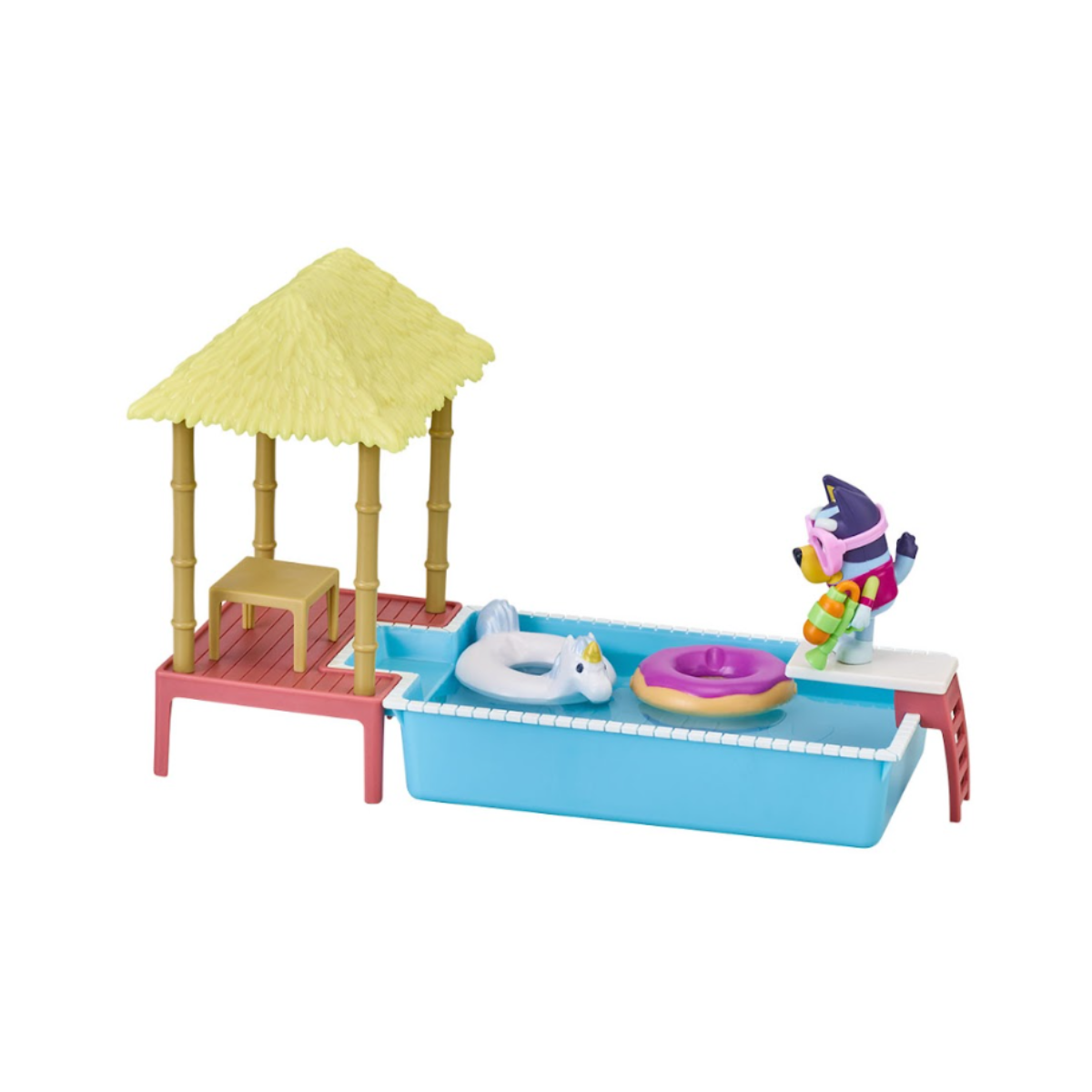 Bluey Playset Pileta Con Figura Y Accesorios