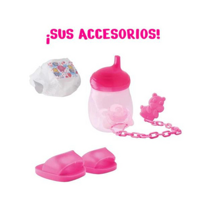 Bebé Recién Nacido Con Vestido Y Accesorios Divertoys