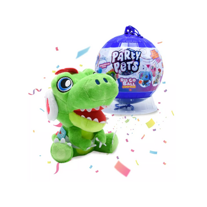 Party Pets Disco Ball  Baby Dinosaurio Verde