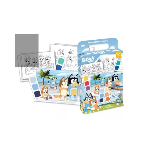 Pintando Con Acuarelas Bluey