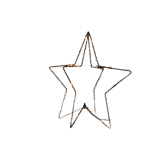Adorno Estrella 3D con Luz LED 25 cm Alparamis