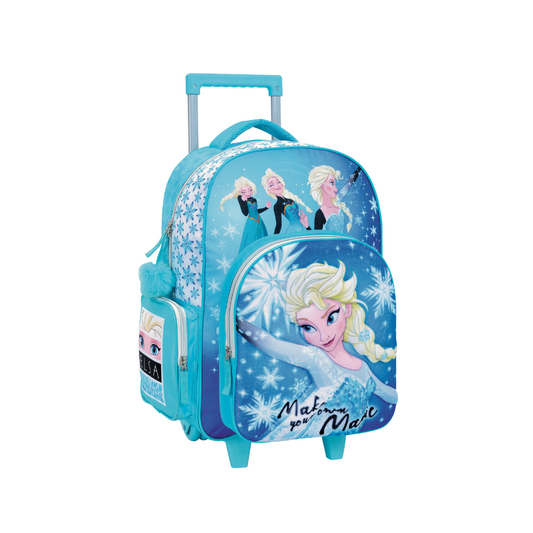 Mochila Frozen Evolution 18" con Carro – Elsa y Anna | Escolar con Ruedas
