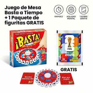 Juego de Mesa Basta a Tiempo + 1 Paquete de figuritas GRATIS