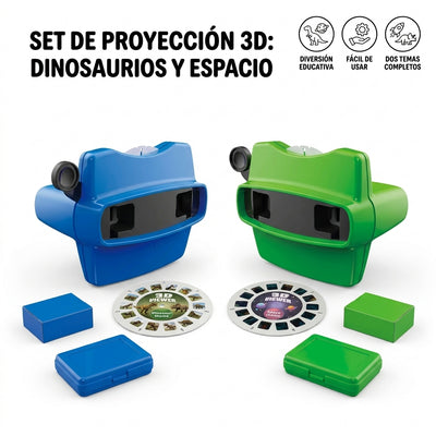 Set de proyeccion 3d: exploracion Jurasica y galactica