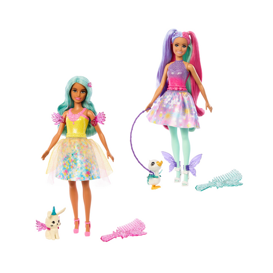 Muñeca Barbie Hada Con Sus Mascotas