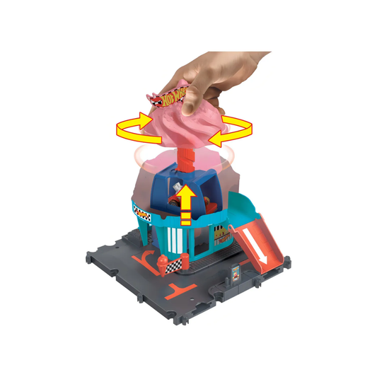 Pista Hot Wheels City Heladería en la Ciudad