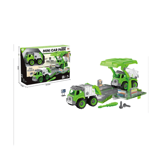 Diy Mini Set 2 Vehículos Verde Para Armar