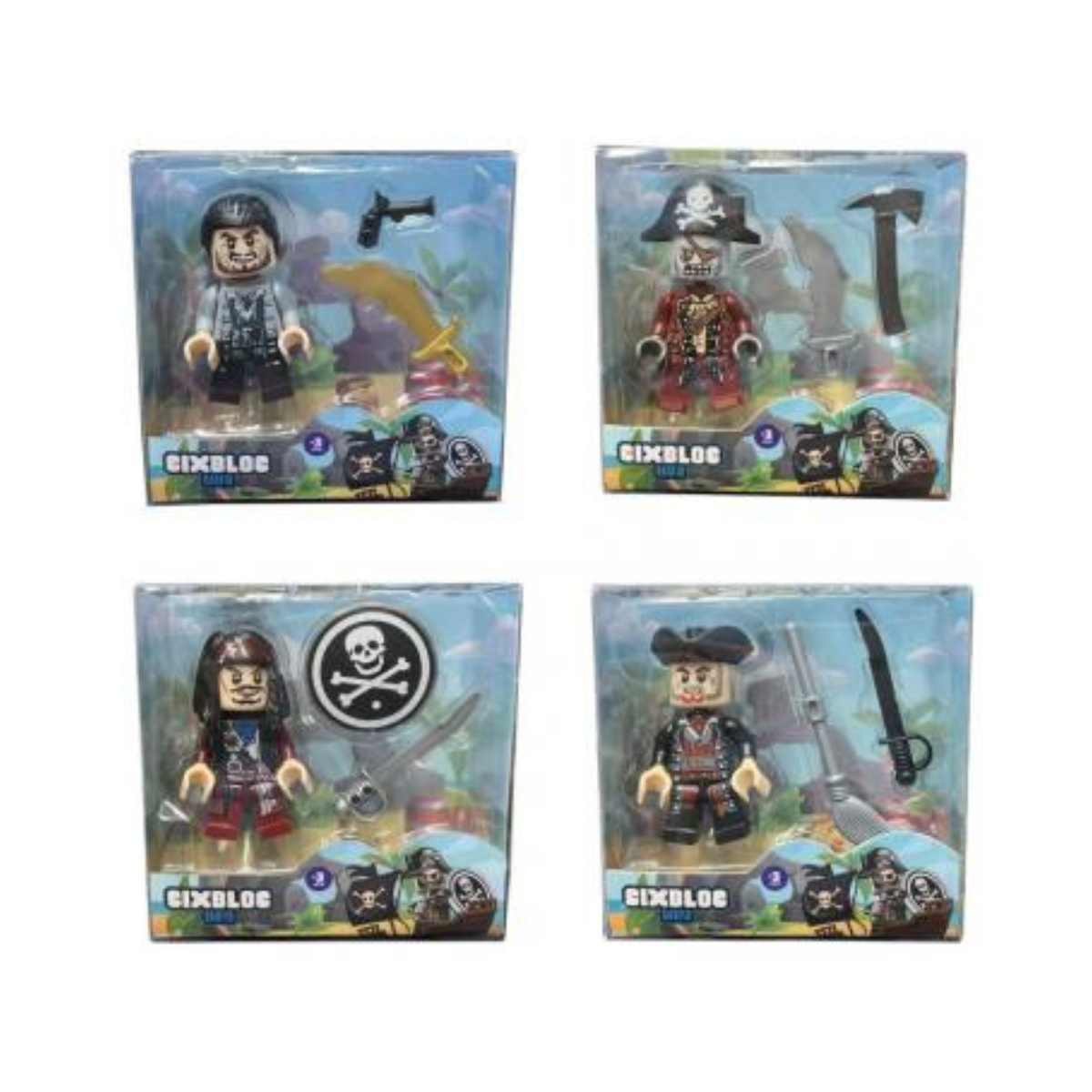 Muñeco Cixbloc Set Pirata Con Accesorios