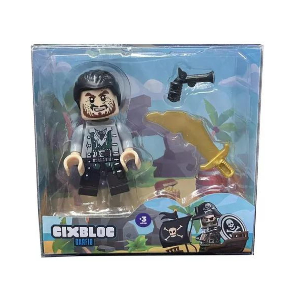 Muñeco Cixbloc Set Pirata Con Accesorios