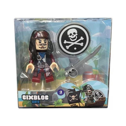 Muñeco Cixbloc Set Pirata Con Accesorios