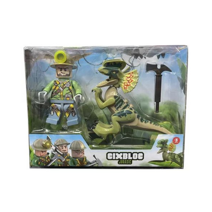 Muñeco Cixbloc Set Jurasic Aventura