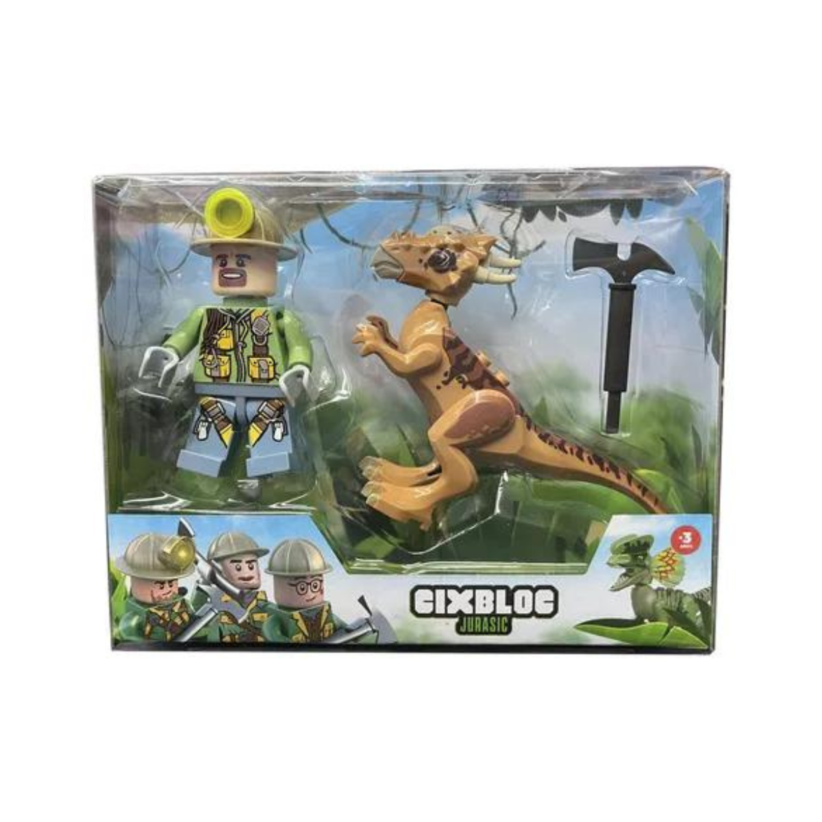 Muñeco Cixbloc Set Jurasic Aventura