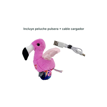 Peluche Pulsera Happy Yappers Flamingo