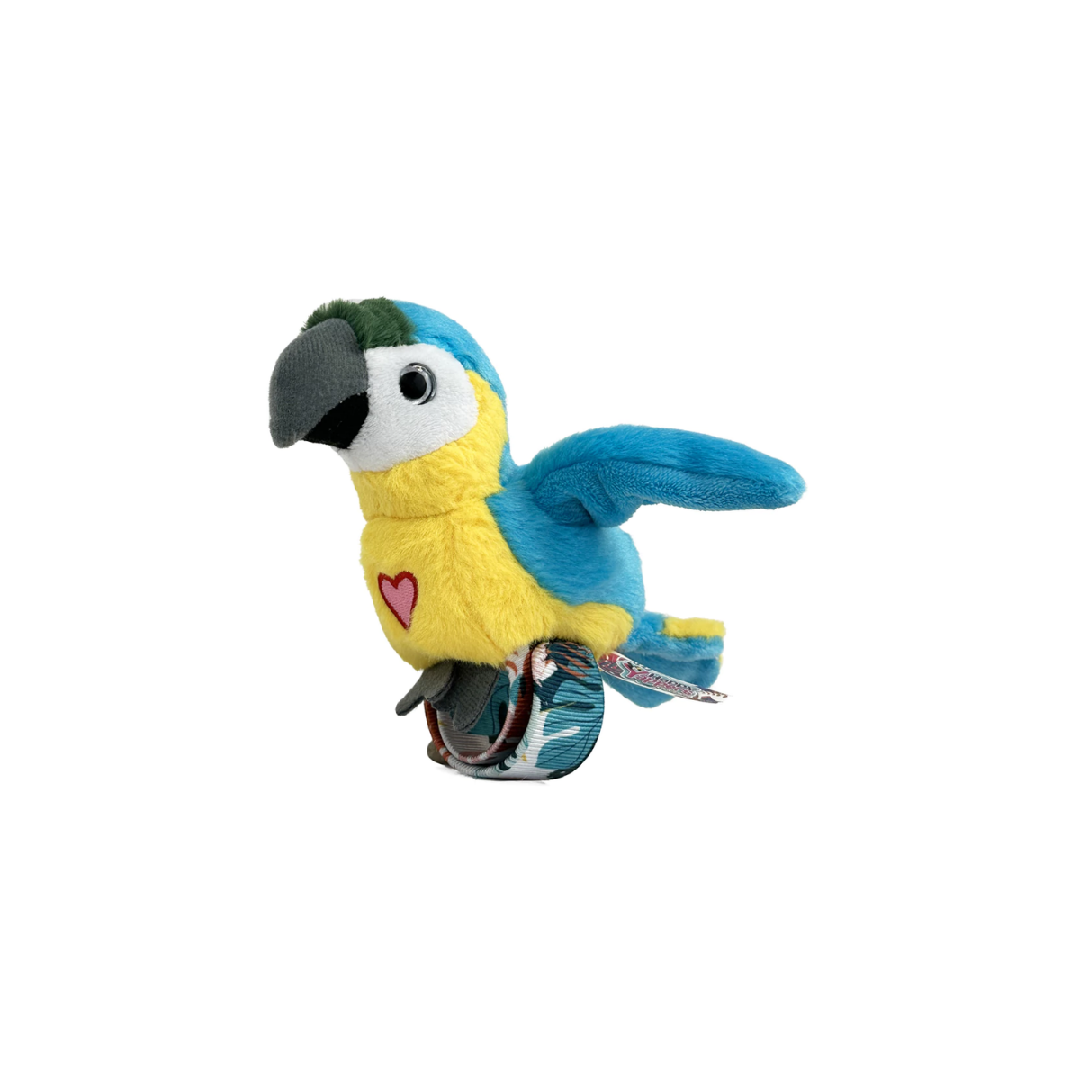 Peluche Pulsera Happy Yappers Loro Azul